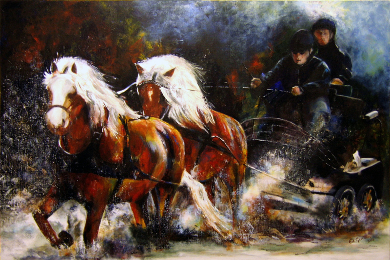 Haflingers in de bak