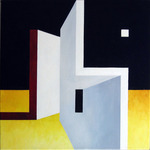 Het werk is sterk afgeleid van architectonische vormen. Ze hebben, hoewel sterk geabstraheerd, er nog steeds affiniteit mee. De beeldtaal bestaat uit elementaire, geometrische vormen en neutrale grafische vlakken. Het werk is rustig, in evenwicht en een factor 