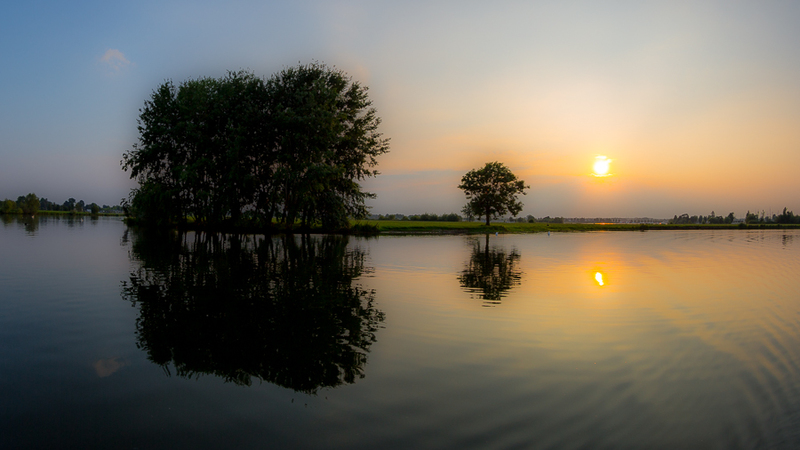 Avondlicht bij Roermond