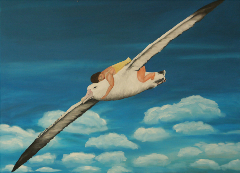 Flying on a albatross
