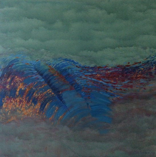 Breaking waves after a storm