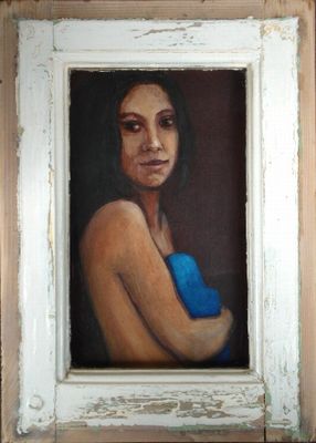 Vrouw met Blauwe Doek