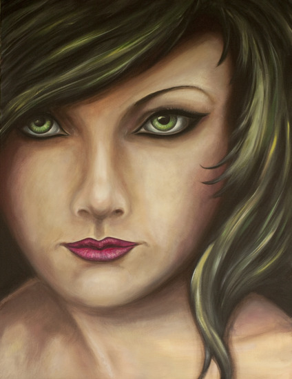 meisje met groene ogen