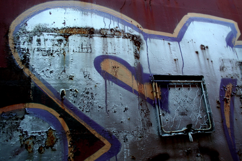 detail oude treinwagon