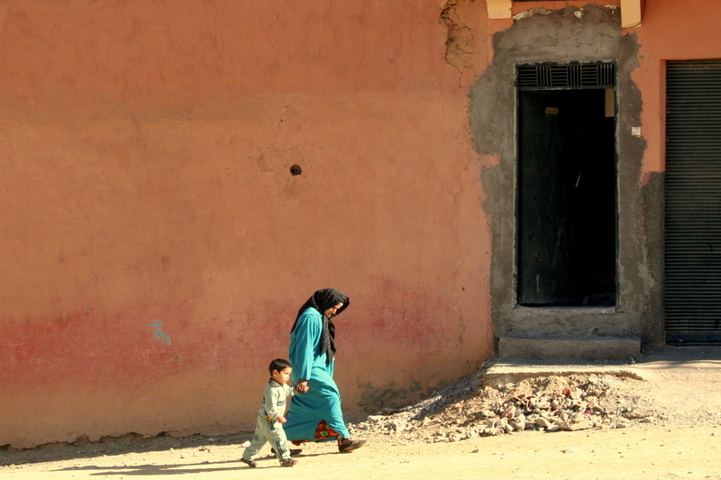 vrouw met kind in Marokko