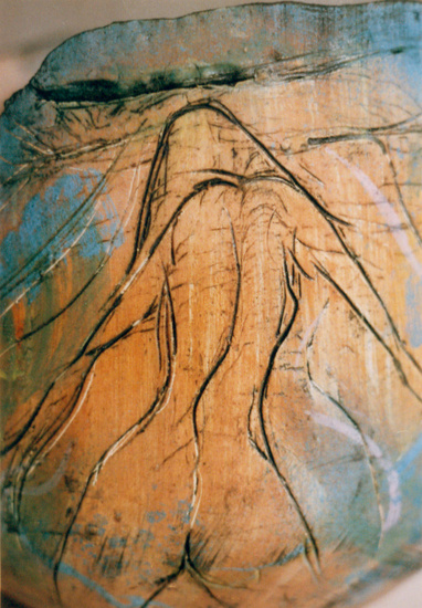 detailfoto van keramisch object