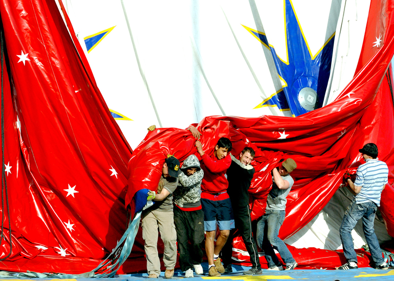 de mannen van het Circus