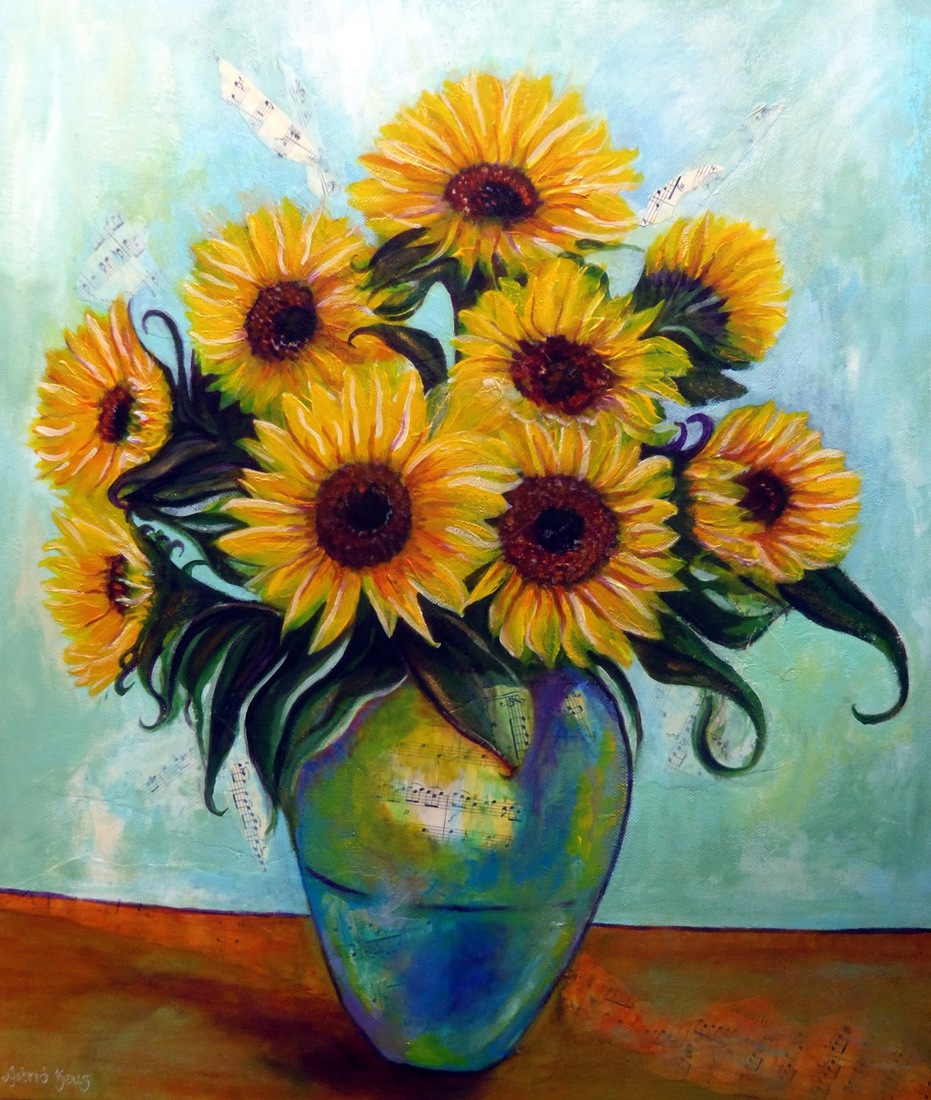 Sunflowers ala Van Gogh