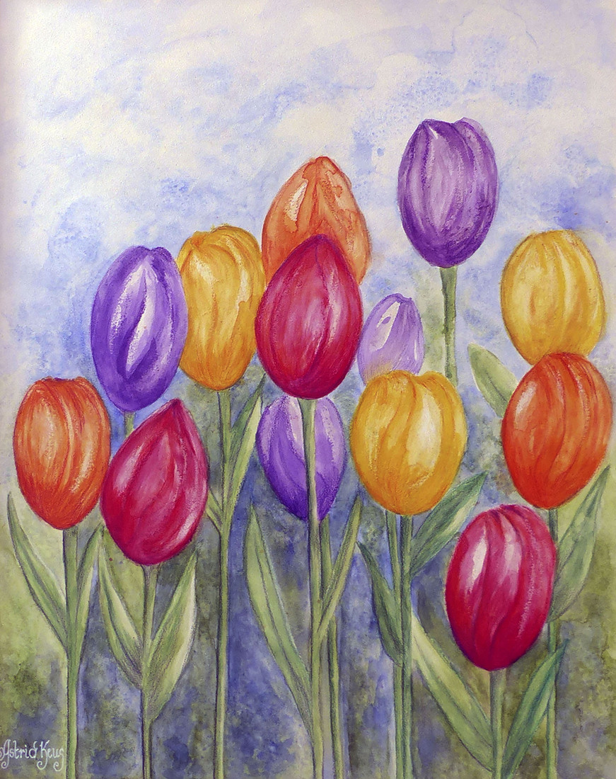 Tulips (tryptic) - 1