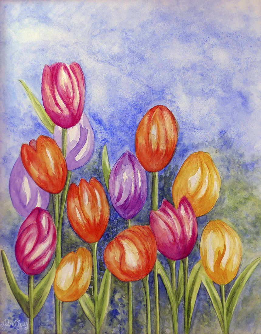 Tulips (tryptic) - 3