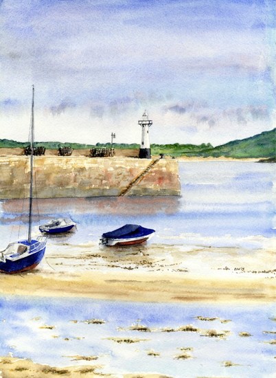 St. Ives harbour, Cornwall, GB