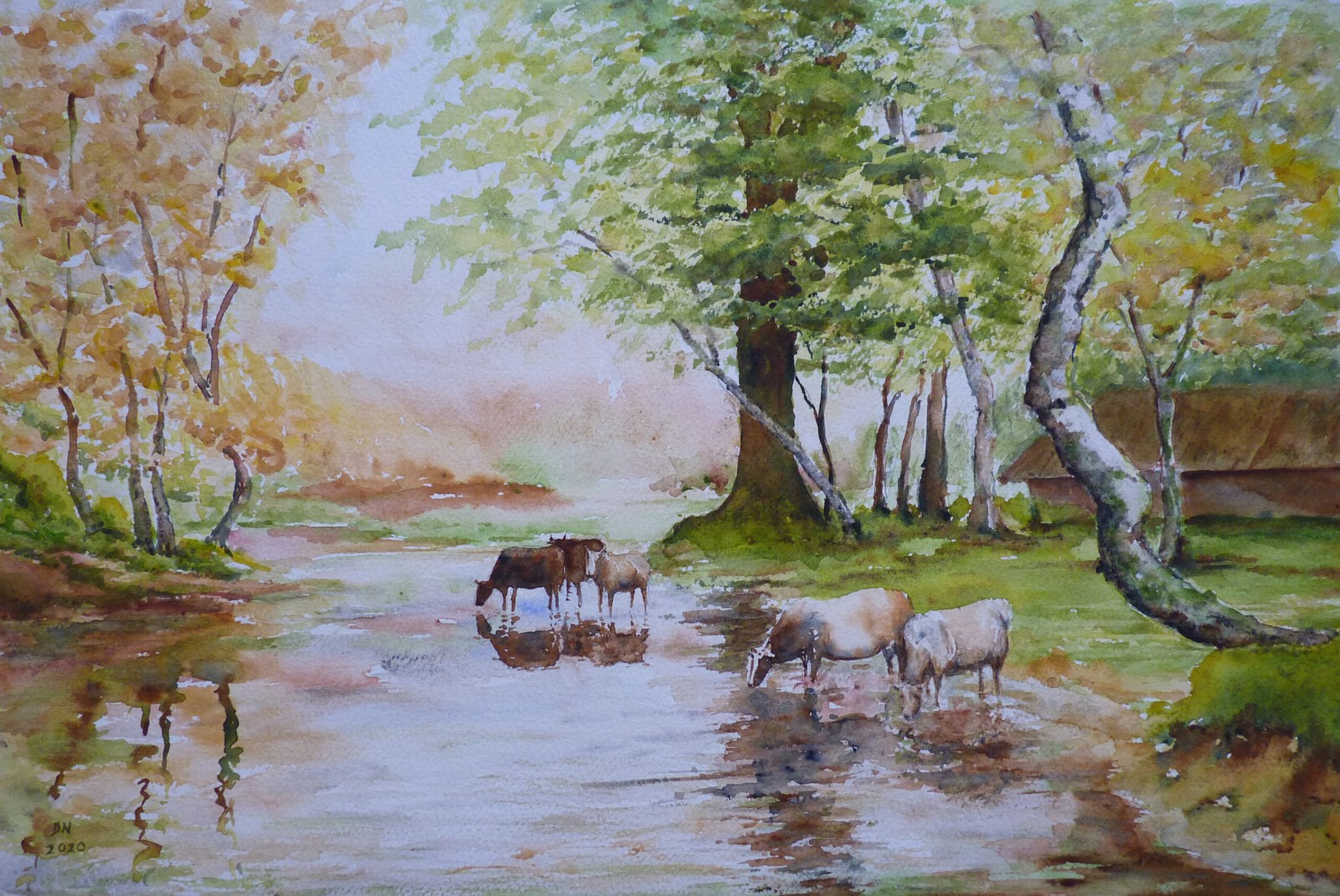 Pastoral scene in Drenthe, The Netherlands