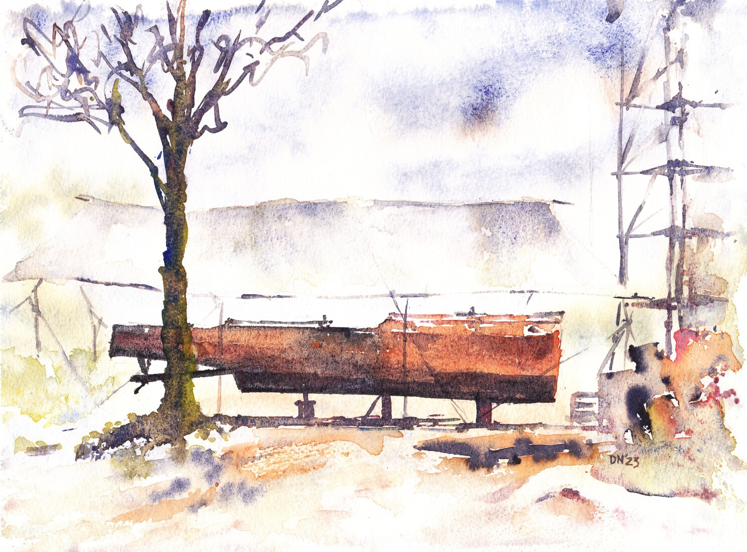 Old boot on the stadsblokkenwerf in Arnhem