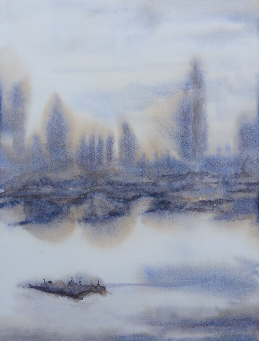 Mist on the Thames, London