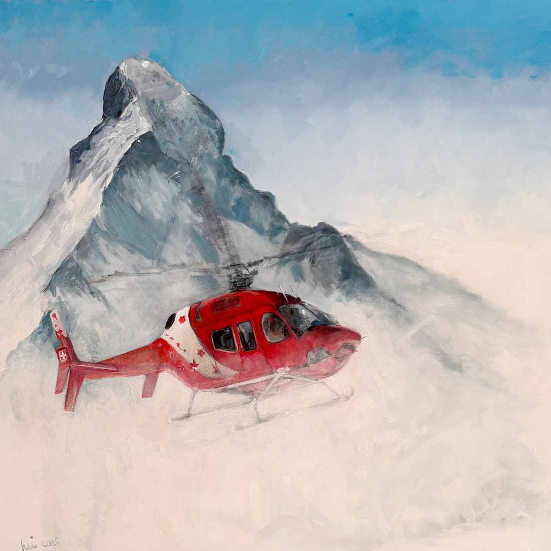 Helicopter bij de Matterhorn