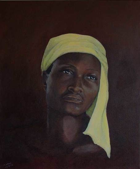 Afrikaanse vrouw met hoofddoek