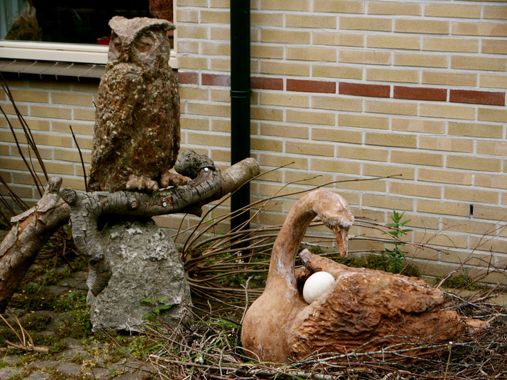uil en zwaan