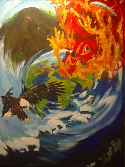 aarde, water,vuur, lucht