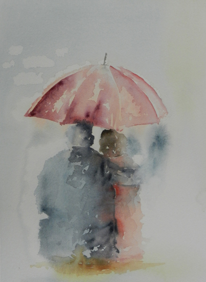 Ontmoeting in de regen