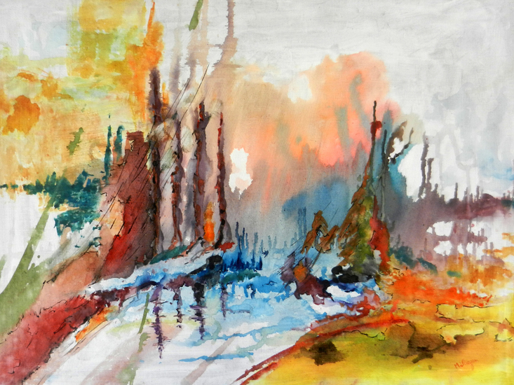 Einde winter in het bos