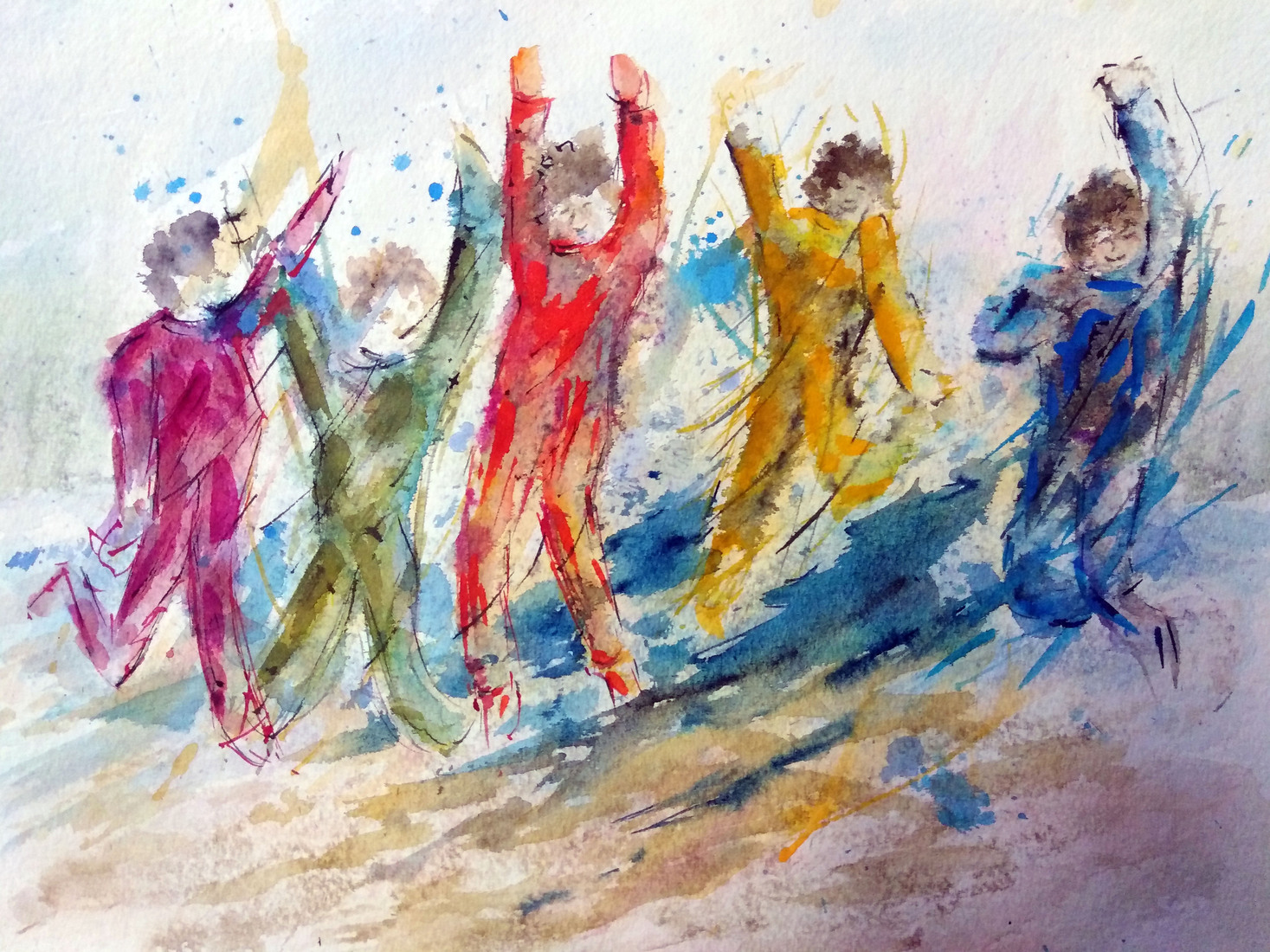 Springende kinderen in het water