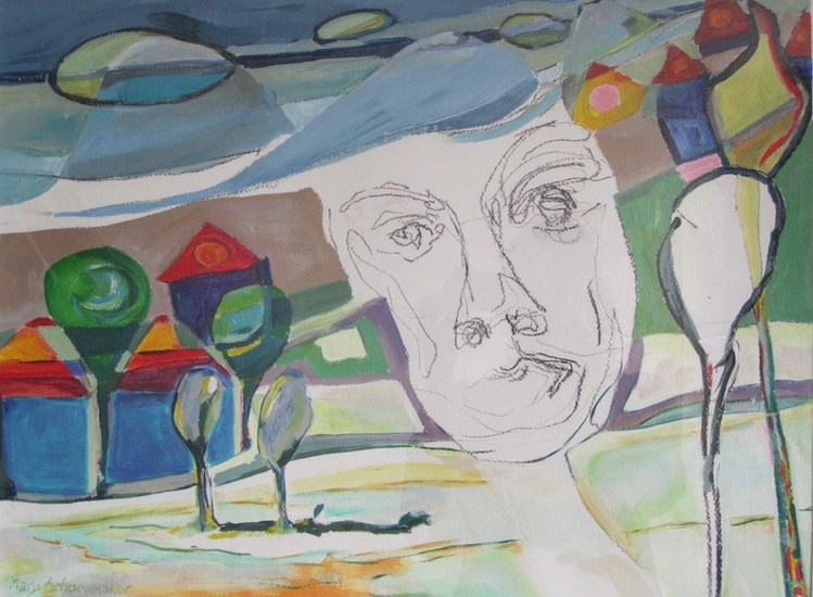 Portret in landschap