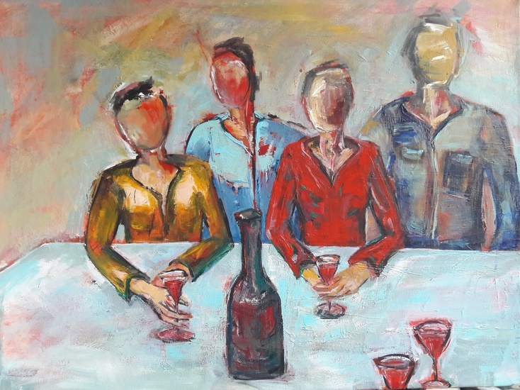 Drank gelag, wijntje doen?