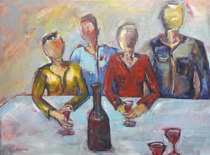 Diverse schilderijen met thema. onderwerpen: Gezelligheid Drankje drinken