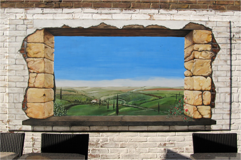 Uitkijk over een Toscaans landschap