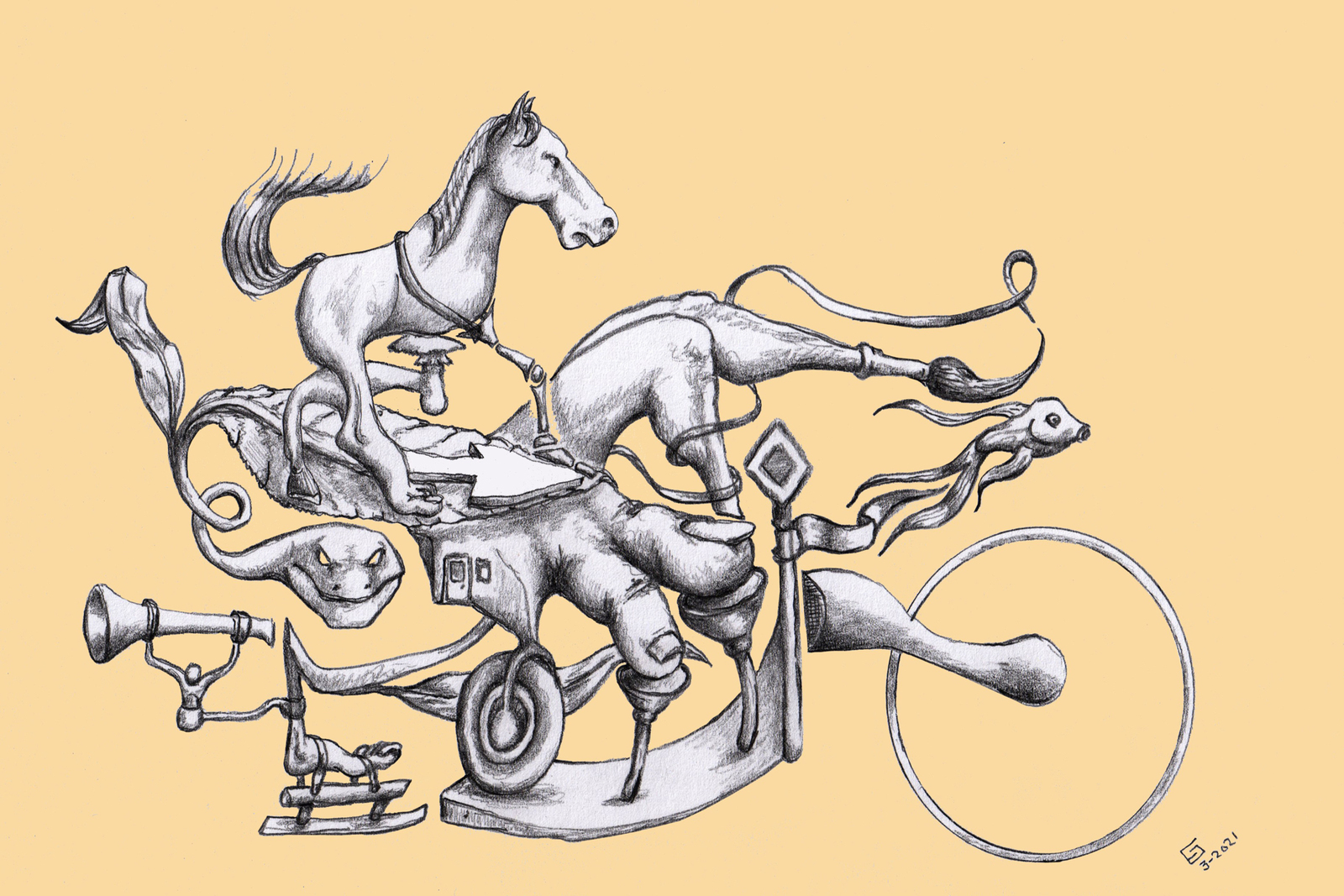 Het komt te paard en gaat te voet.