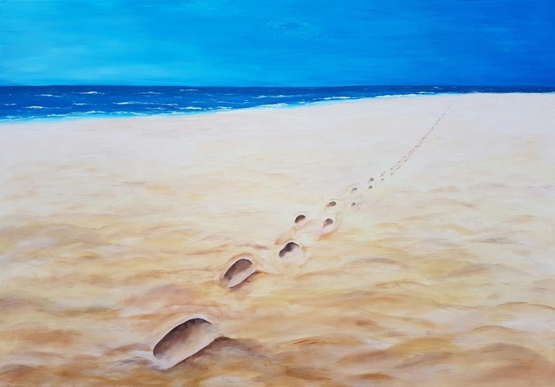 Footsteps in the sand