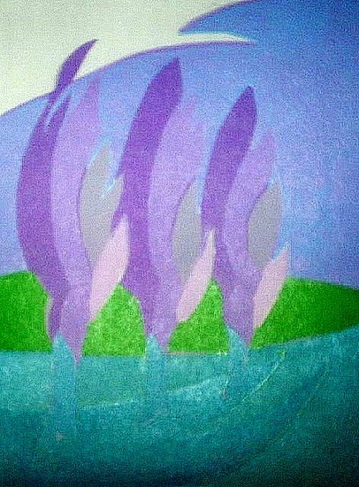 rose, groen en blauw