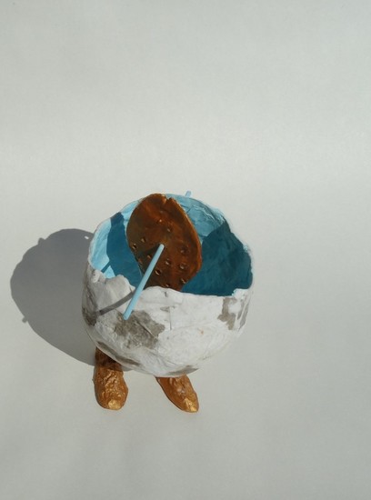 Kom op voet met goudvis.