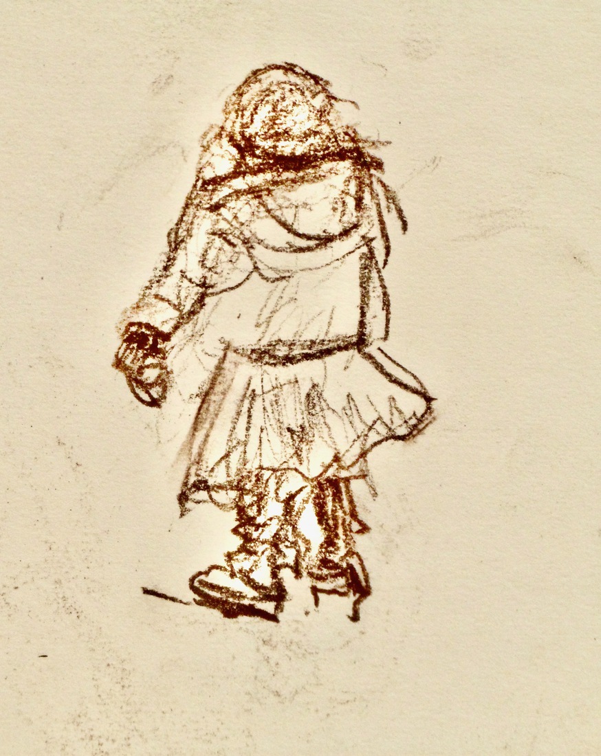 Meisje op schaatsjes