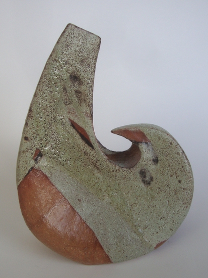 pot sculpture (brown-green)