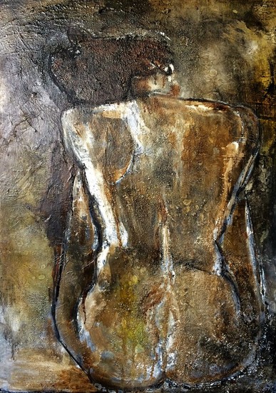 naakt, gezien van de achterkant