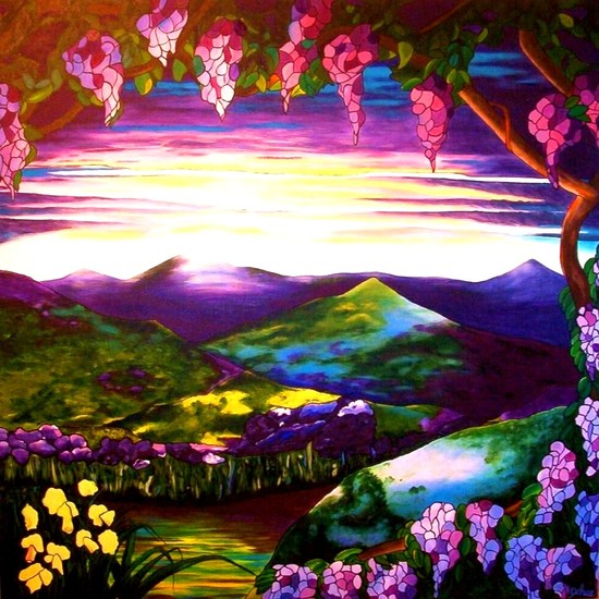 Landschap met druiven