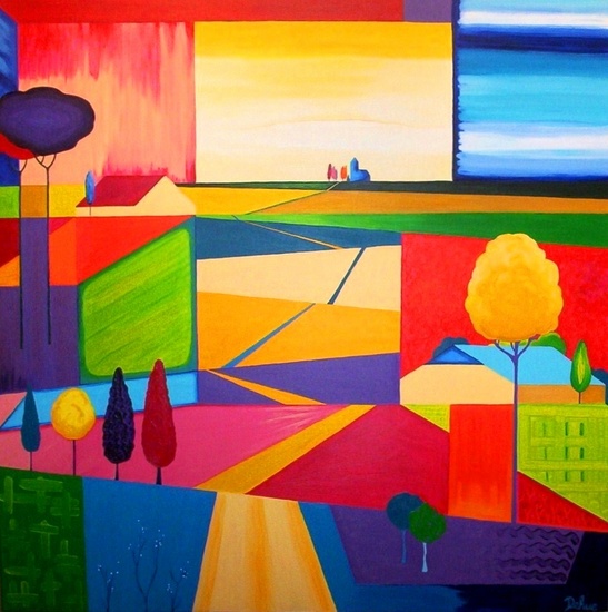 Kleurrijk landschap 21