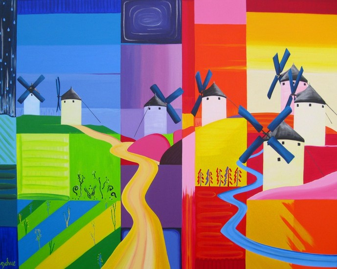 Molens van La Mancha, Spanje