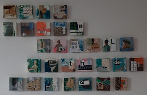 collage - gouache op papier en gem.techniek