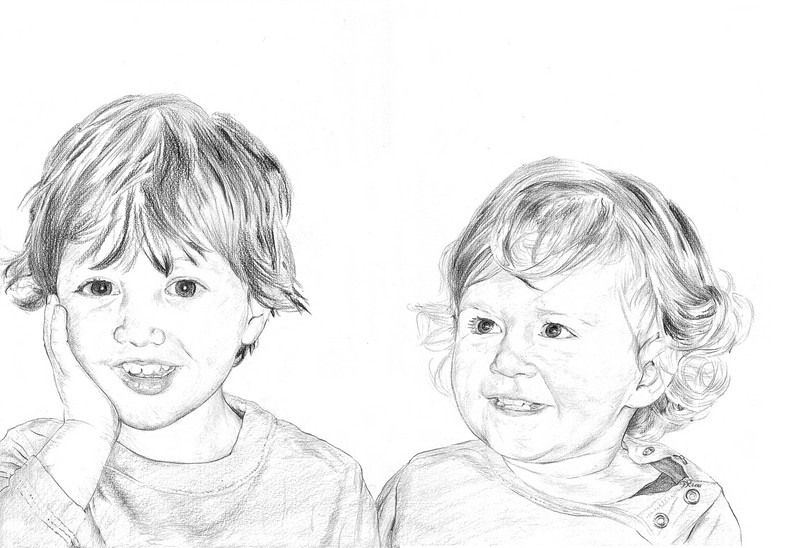 Double portrait childeren