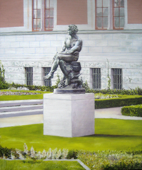 Scupture in garden rijksmuseum