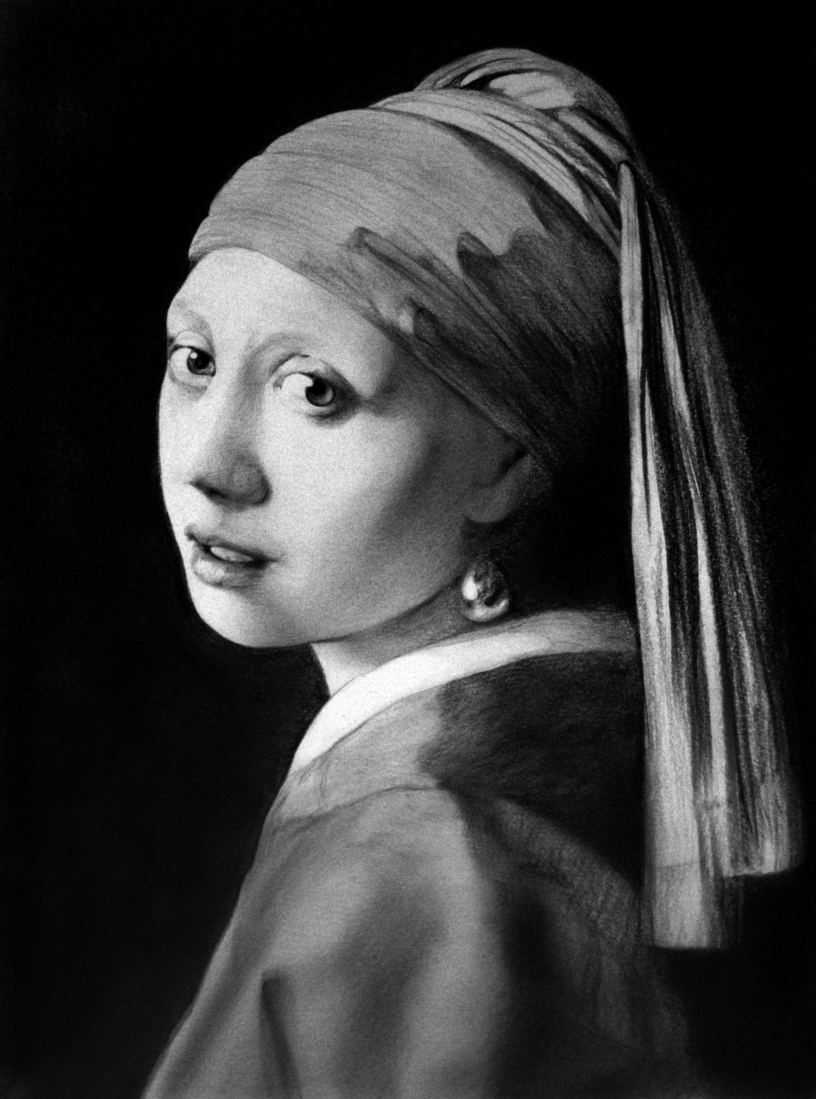 Meisje met parel (naar Vermeer)