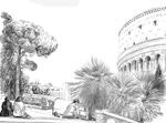 Tekeningen gemaakt in Rome in 2013