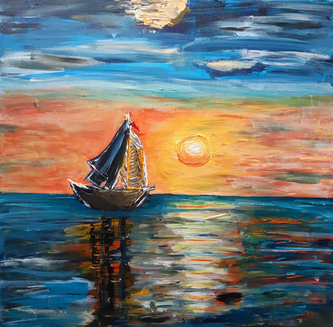 Zeilbootje, naar Afremov