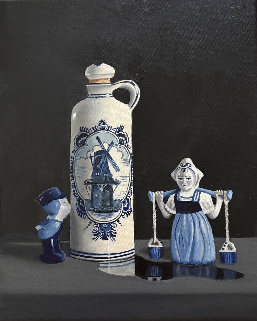 Jeneverkruik met beeldjes