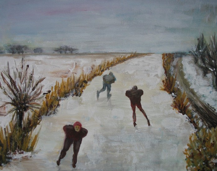 Schaatsen in de polder