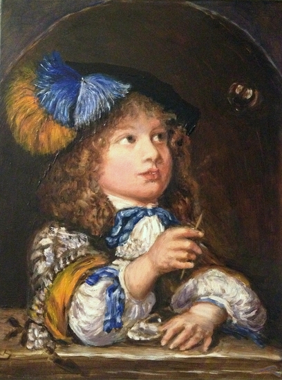 Bellenblazende jongen