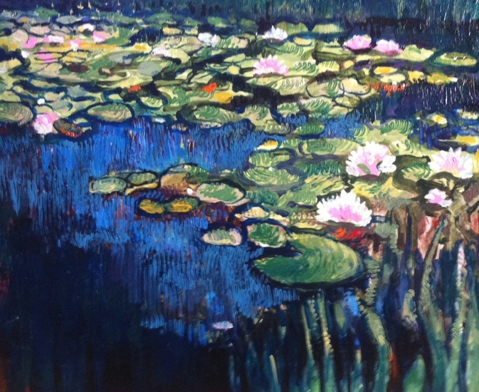 Vijver gelegen in het Arboretum Te Wageningen