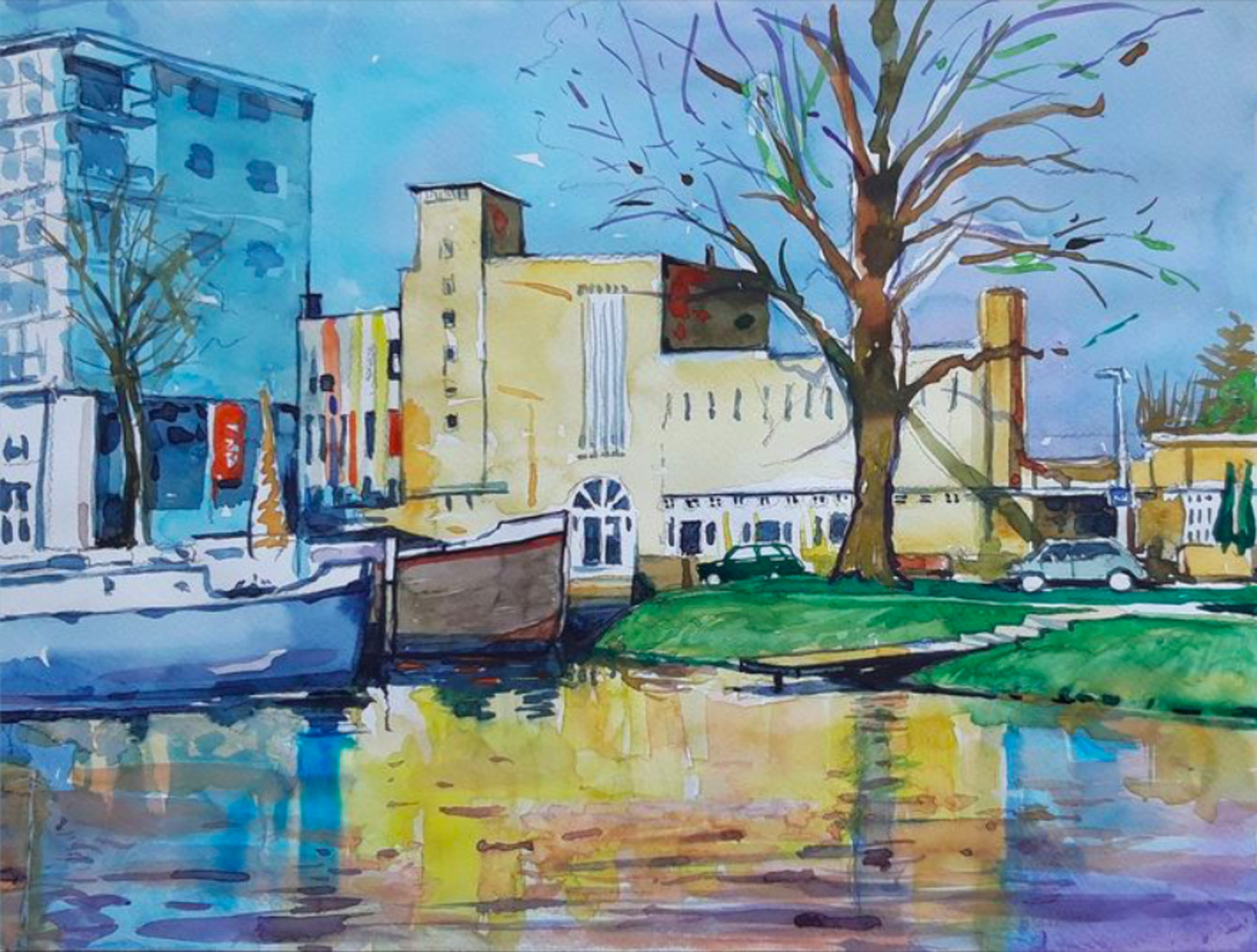 Piushaven Tilburg in het ochtendlicht